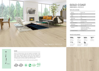Gold Coast - Kirra Beach GCCO15 - 7.5" Wide Oak Engineered Hardwood Flooring 1/2" Thick, 3mm Wear Layer