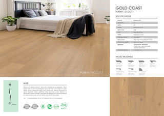 Gold Coast - Robina GCCO17 - 7.5" Wide Oak Engineered Hardwood Flooring 1/2" Thick, 3mm Wear Layer